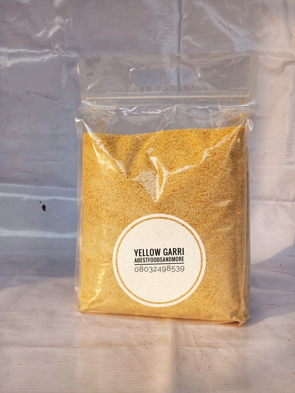 Our yellow Garri is original delta Yellow Garri Stone and sand free